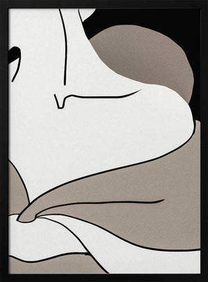 Tablou înramat „matisse_shoulder_vector_002_Black” de Pictufy Studio II