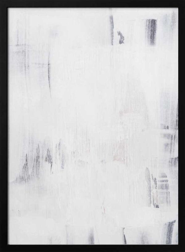 Tablou înramat „Soft White Brushstrokes” de uplusmestudio