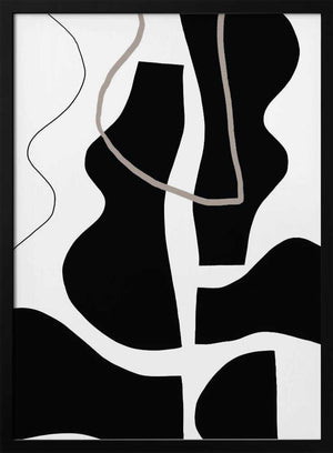 Tablou înramat „Flowing Silhouettes” de uplusmestudio