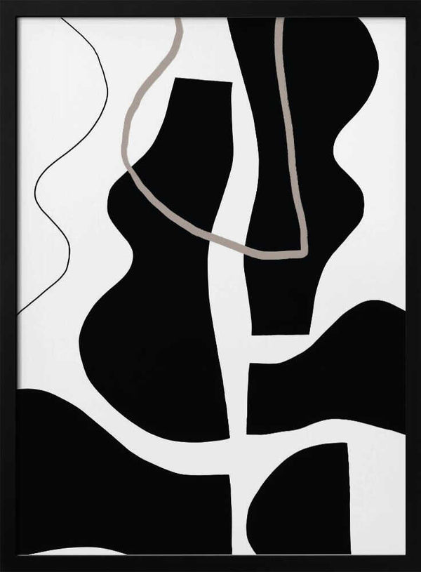 Tablou înramat „Flowing Silhouettes” de uplusmestudio