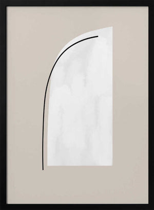 Tablou înramat „Curved Black Lines” de uplusmestudio
