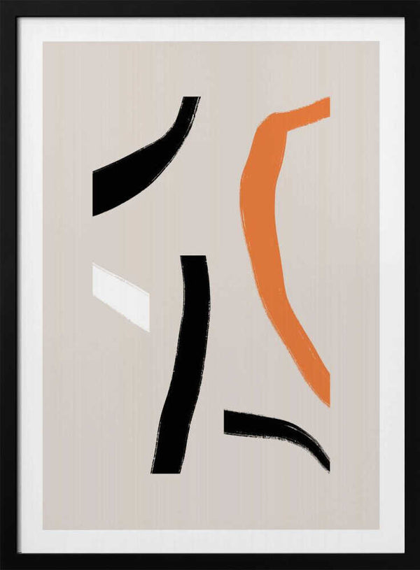 Tablou înramat „Colorful Curved Shapes” de uplusmestudio