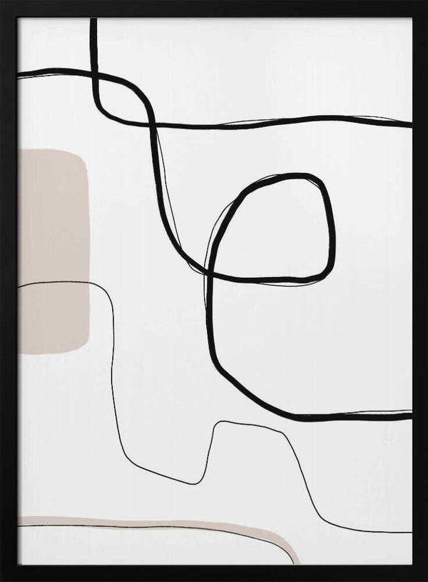 Tablou înramat „Curves and Lines” de uplusmestudio