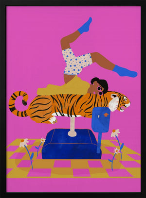 Tablou înramat „Put a tiger in your heart” de Jota de jai