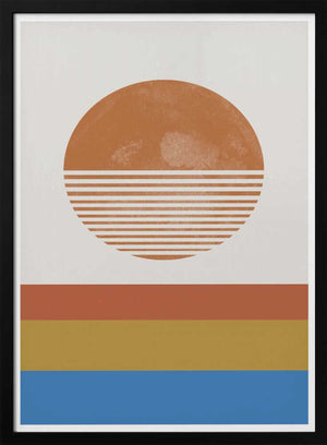 Tablou înramat „Striped Horizon Sun” de THE MIUUS STUDIO