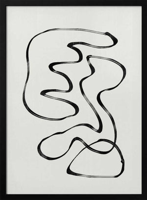 Tablou înramat „Curved Monochrome Paths” de THE MIUUS STUDIO