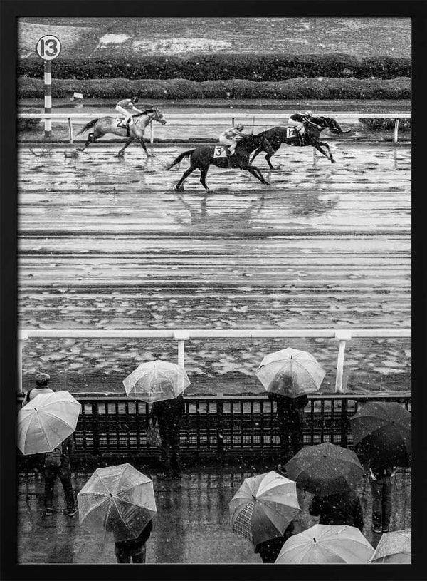 Tablou înramat „ Horse racing” de Takashi Hasegawa