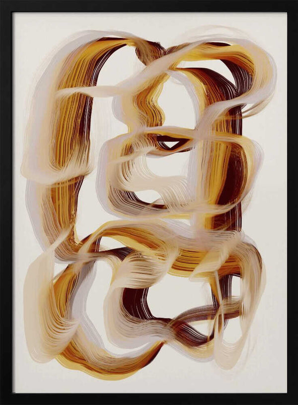 Tablou înramat „Flowing Amber Paths” de Treechild