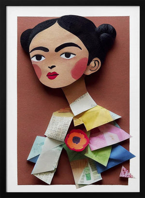 Tablou înramat „Paper Portrait Blossom” de Treechild