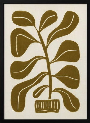 Tablou înramat „Linocut Houseplant #2” de Alisa Galitsyna
