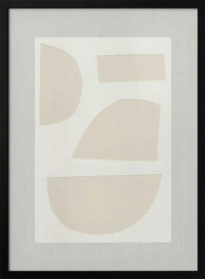 Tablou înramat „Geometric Shapes In A Monochrome Palette” de uplusmestudio