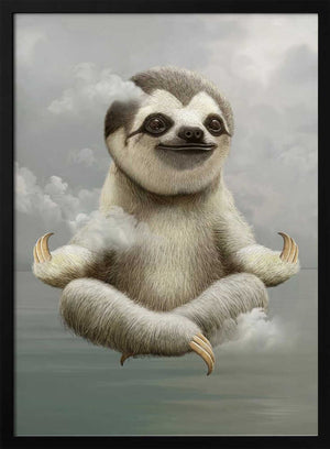 Tablou înramat „sloth meditating” de Adam Lawless