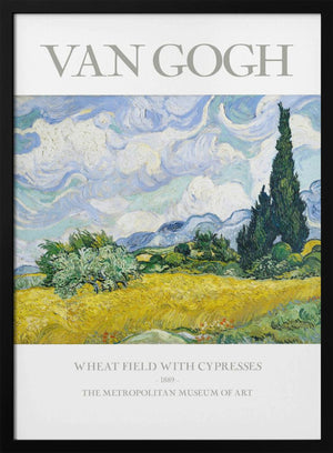 Tablou înramat „Wheat Field With Cypresses” de Vincent Van Gogh