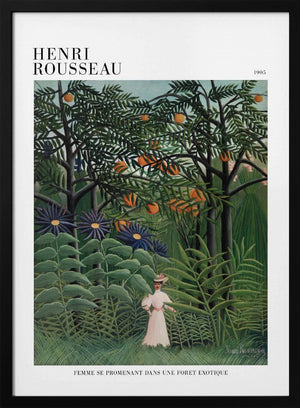 Tablou înramat „Femme Se Promenant Dans Une Foret Exotique” de Henri Rousseau