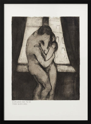 Tablou înramat „The Kiss 1895” de Edvard Munch