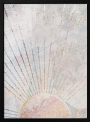 Tablou înramat „Sun Boho Morning Metallic Print” de Sarah Manovski