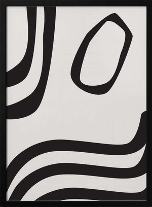 Tablou înramat „Black Curves” de Sally Ann Moss