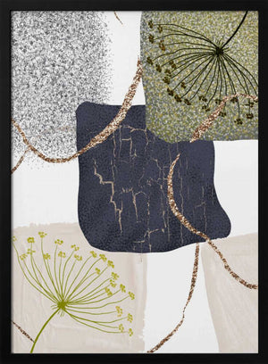Tablou înramat „Green-Grey-3” de Sally Ann Moss