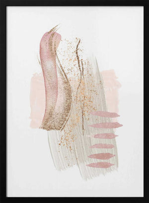 Tablou înramat „Mystical Pink Abstract-3” de Sally Ann Moss