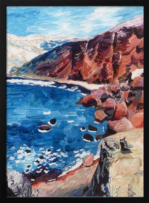 Tablou înramat „Red Sand Beach” de Pauline Wegman | Key and Sea Creative