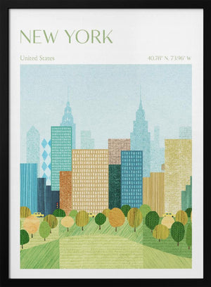 Tablou înramat „New York, Central Park” de longwayhome