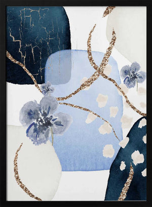 Tablou înramat „Floral Blue-2” de Sally Ann Moss