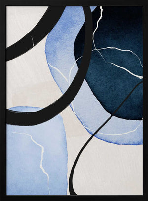 Tablou înramat „Shapley Blue-3” de Sally Ann Moss