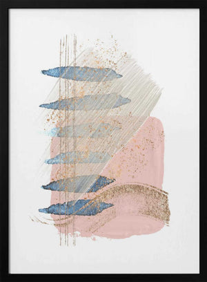 Tablou înramat „Soft Pink Blue 1” de Sally Ann Moss