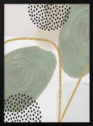 Tablou înramat „Calm green- 4” de Sally Ann Moss