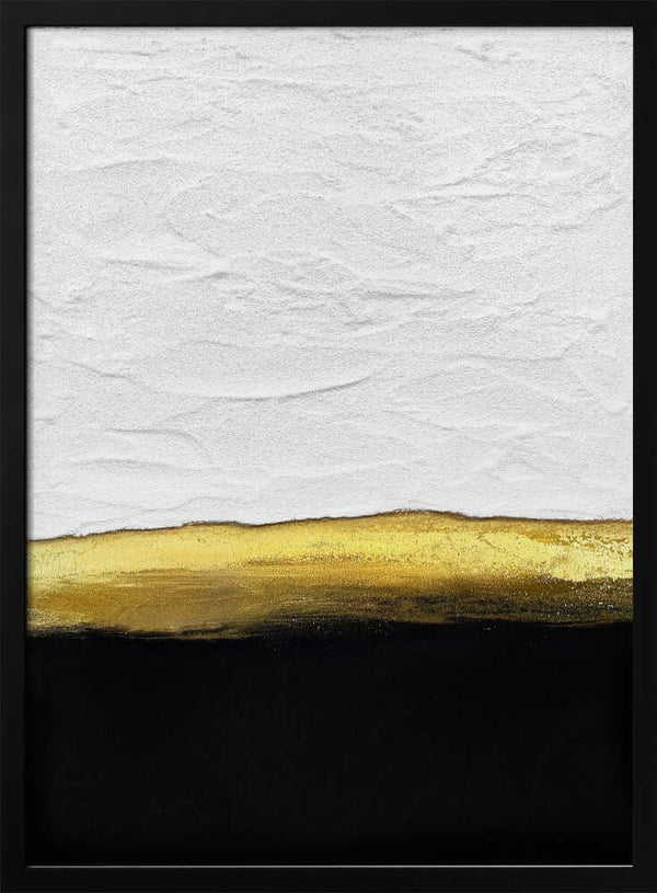 Tablou înramat „Black and White Golden Night” de Alyson Storms