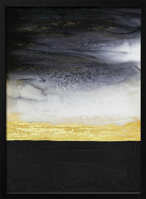 Tablou înramat „Noir and Gold” de Alyson Storms
