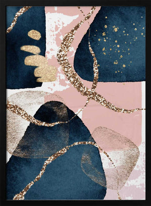 Tablou înramat „Fabulously Navy -1” de Sally Ann Moss