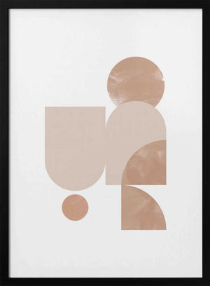 Tablou înramat „Beige Geometric Art” de Melloi Art Prints