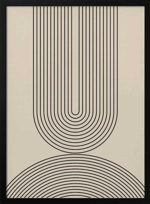 Tablou înramat „Black Line Art” de Melloi Art Prints