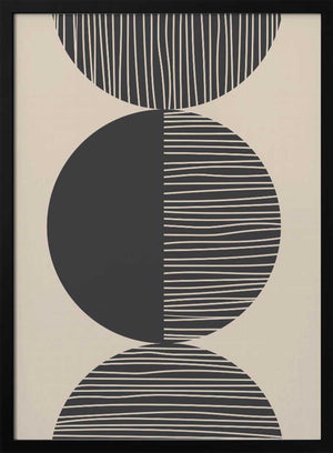 Tablou înramat „Black Circle Art” de Melloi Art Prints