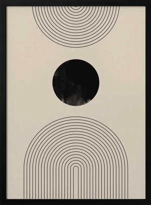 Tablou înramat „Black Arch Line Art” de Melloi Art Prints