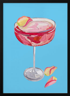 Tablou înramat „Sparkling Rose Gin Cocktail” de Alice Straker