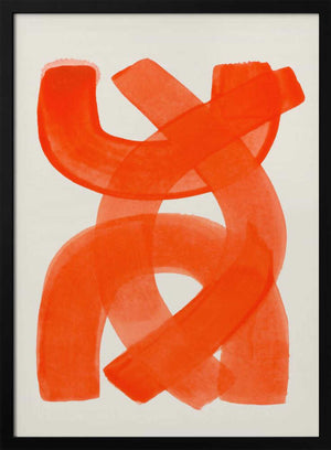Tablou înramat „Orange Strokes” de Ejaaz Haniff