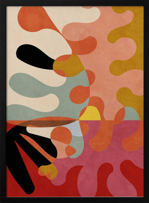 Tablou înramat „Warm Colors Bauhaus Geometry5” de Ana Rut Bre