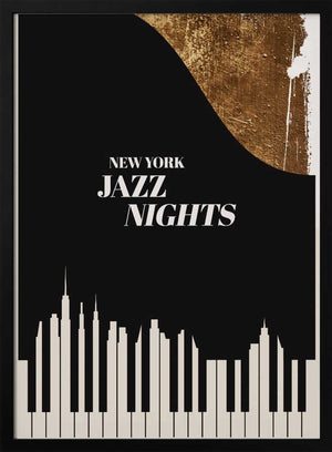 Tablou înramat „Jazz Nights” de Kubistika