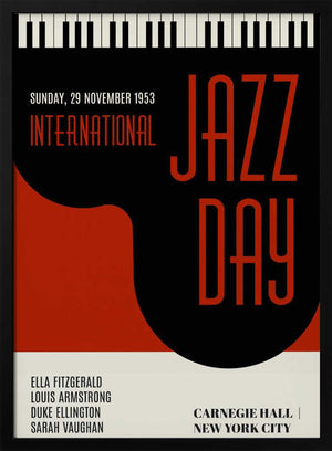Tablou înramat „Jazzy Days   Dark Red” de Kubistika