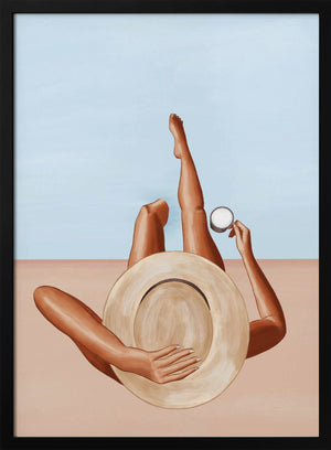 Tablou înramat „Poolside Girl” de Ivy Green Illustrations