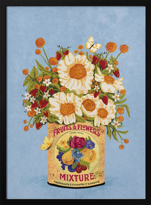 Tablou înramat „Flowers In a Vintage Tea Can” de Raissa Oltmanns