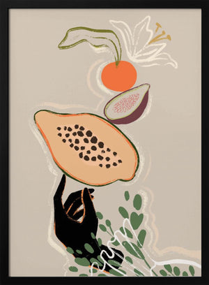 Tablou înramat „Balancing Fruits” de Arty Guava