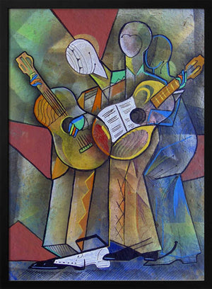 Tablou înramat „Street Musicians” de Ricardo Maya