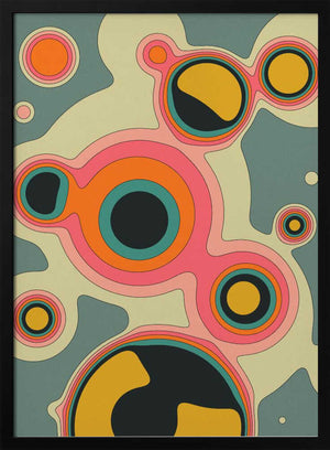 Tablou înramat „Fluid Geometrics 2” de Jazzberry Blue