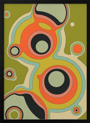 Tablou înramat „Fluid Geometrics 1” de Jazzberry Blue