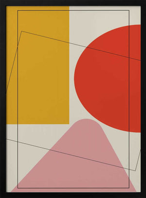 Tablou înramat „Four Triangles” de Oju Design