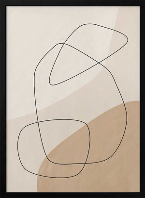 Tablou înramat „Graphic Shapes &amp; Lines Poster” de Elena Ristova