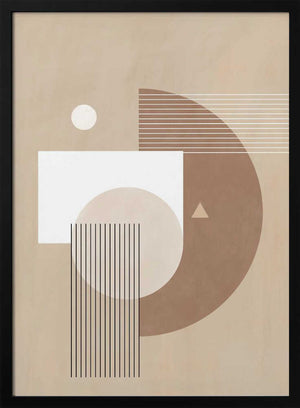 Tablou înramat „Neutral Semicircles Poster” de Elena Ristova